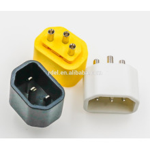 inserir IEC 60320 C14 amarelo branco preto